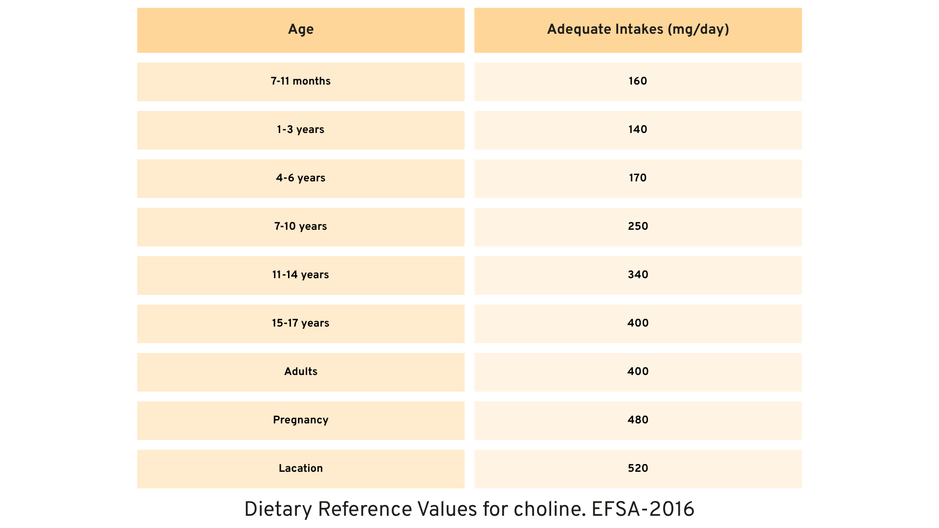 choline - assimilation intestinale
